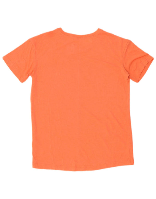 Reebok Womens Speedwick Oversized grafisk T-shirt top UK 8/10 Small Orange