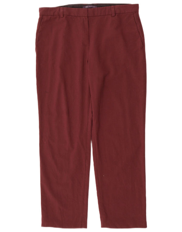 MARKS & SPENCER Lige fritidsbukser til kvinder UK 14 Large W34 L27 Brun