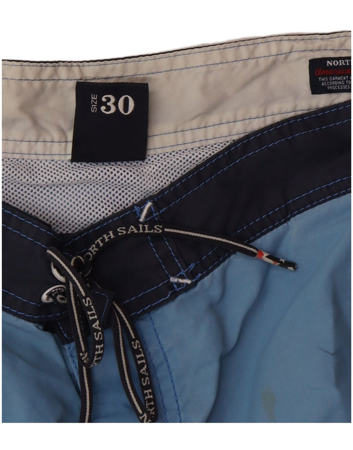 North Sails Herre grafiske svømmeshorts Medium Blue Colourblock Polyester