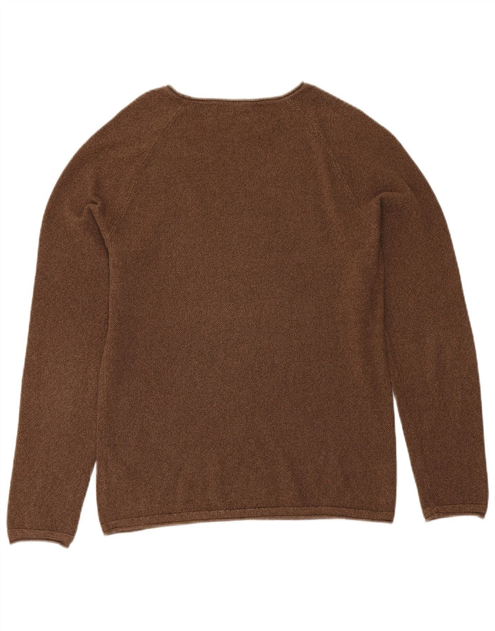 Jack & Jones Herre Boat Neck Jumper Sweater Medium Brun Bomuld