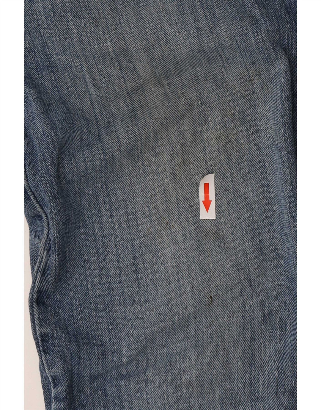 Lee Mens Distressed Regular Fit Straight Jeans W32 L30 Blue Cotton