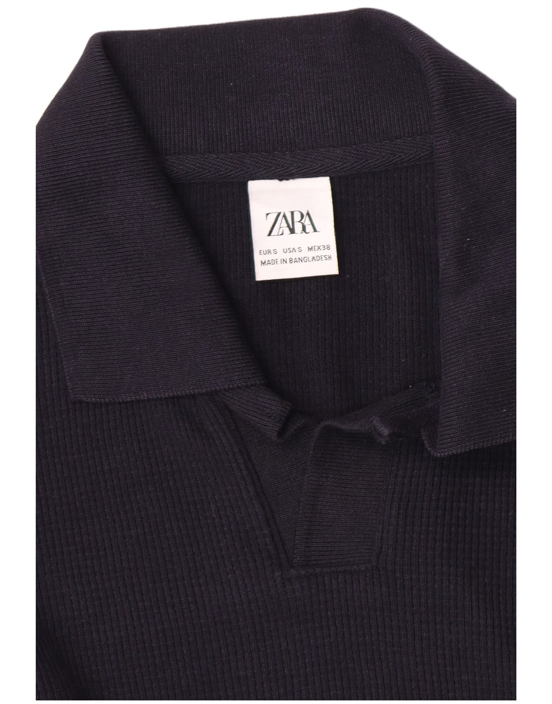 Zara Herre polo-hals sweater lille marineblå