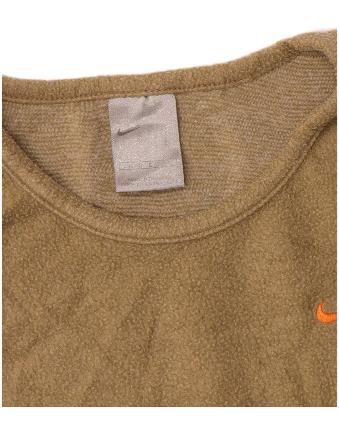 NIKE Fleecetrøje til kvinder US 12/14 Stor Khaki Polyester