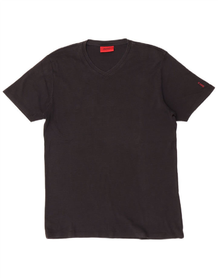 Hugo Boss Herre T-Shirt Top Stor Sort Bomuld