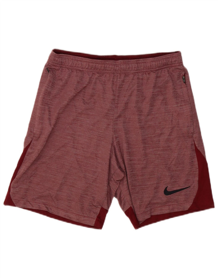 NIKE Herre Dri Fit Slim Fit Sportshorts Medium Burgundy Colourblock