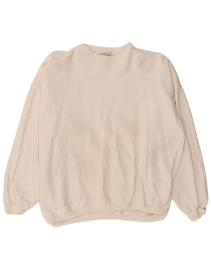 RIFLE Herre Sweatshirt Jumper Stor Hvid Bomuld