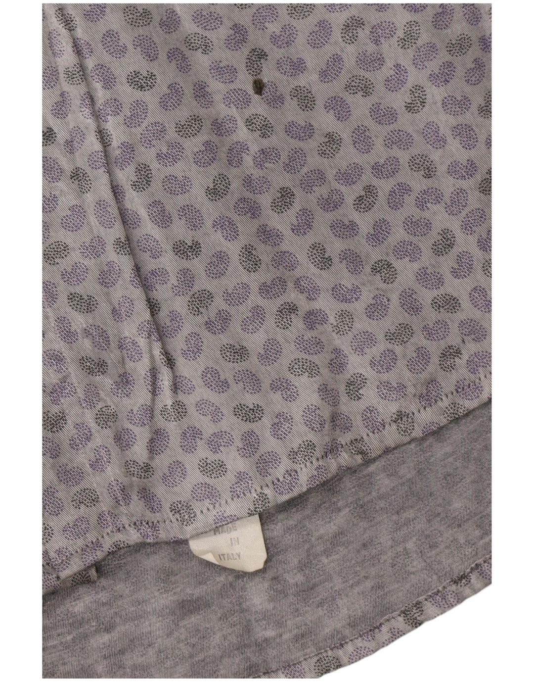 Vintage herreskjorte mellemgrå Paisley Acetate