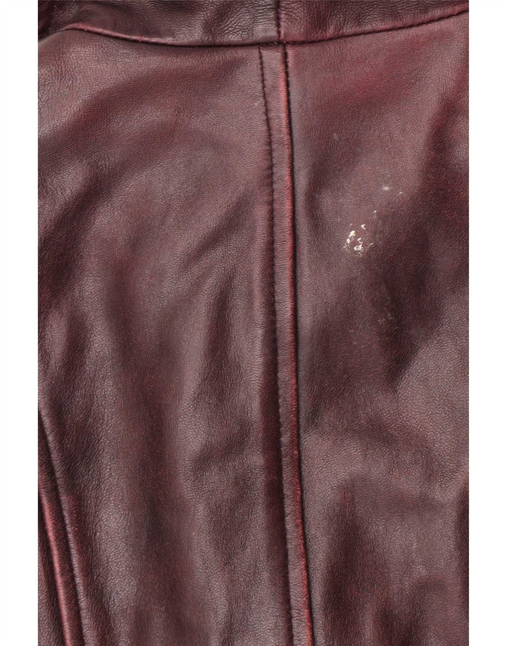 Gipsy by Mauritius Dame Læderfrakke UK 12 Medium Burgundy