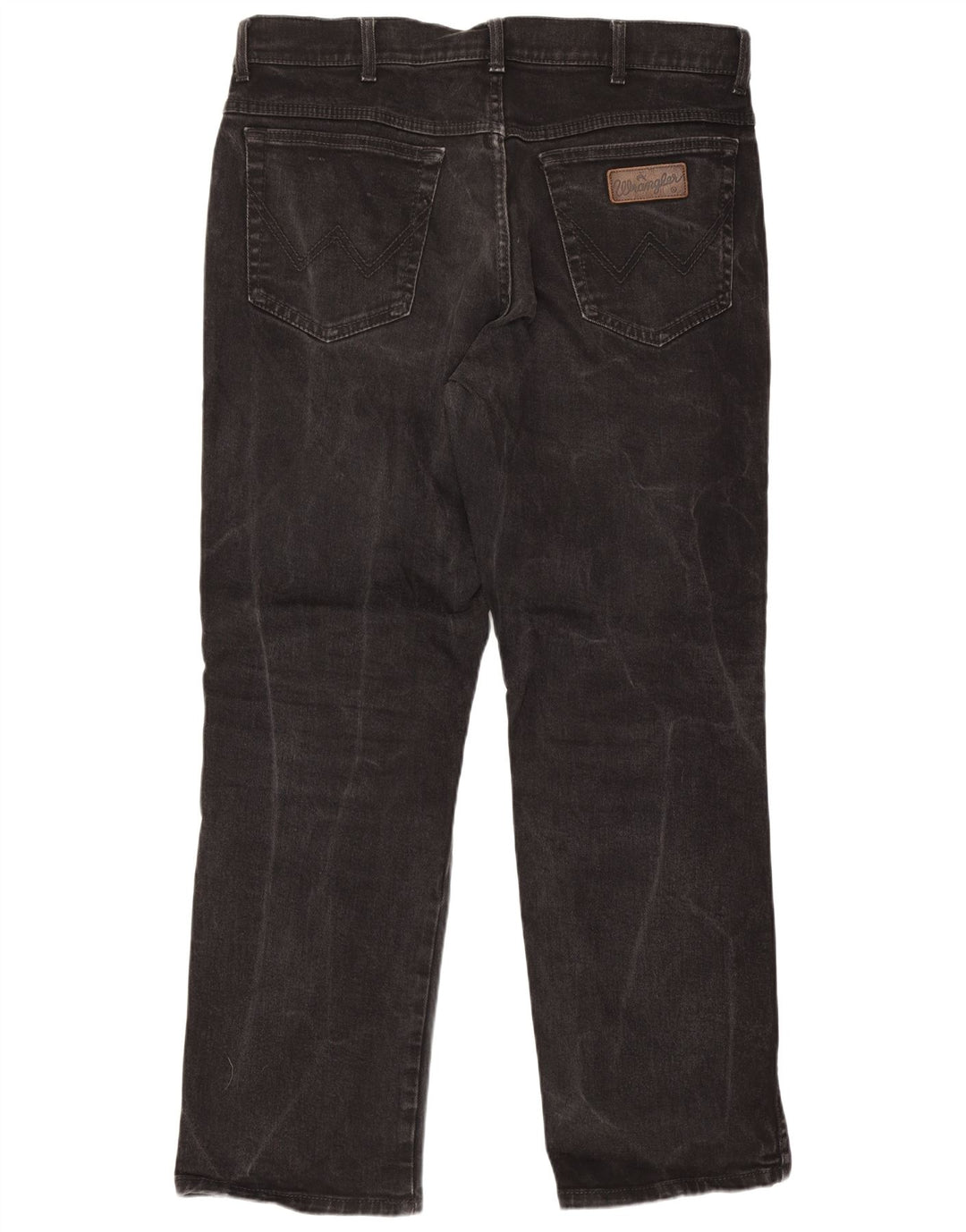 Wrangler Herre Texas Stretch Straight Jeans W36 L30 Sort Bomuld