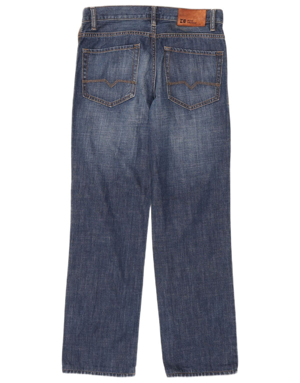 Hugo Boss Straight Jeans til mænd W31 L34 Blå Bomuld