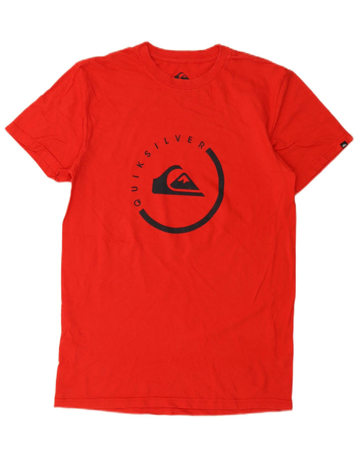 Quiksilver Herre Regular Fit Grafisk T-shirt Top Medium Rød Bomuld