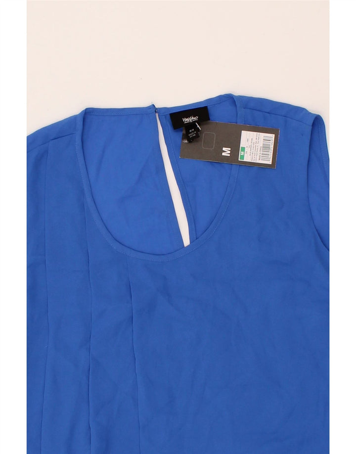 MOSSIMO Womens Sleeveless Blouse Top UK 14 Medium Blue Polyester Vintage Mossimo and Second-Hand Mossimo from Messina Hembry 
