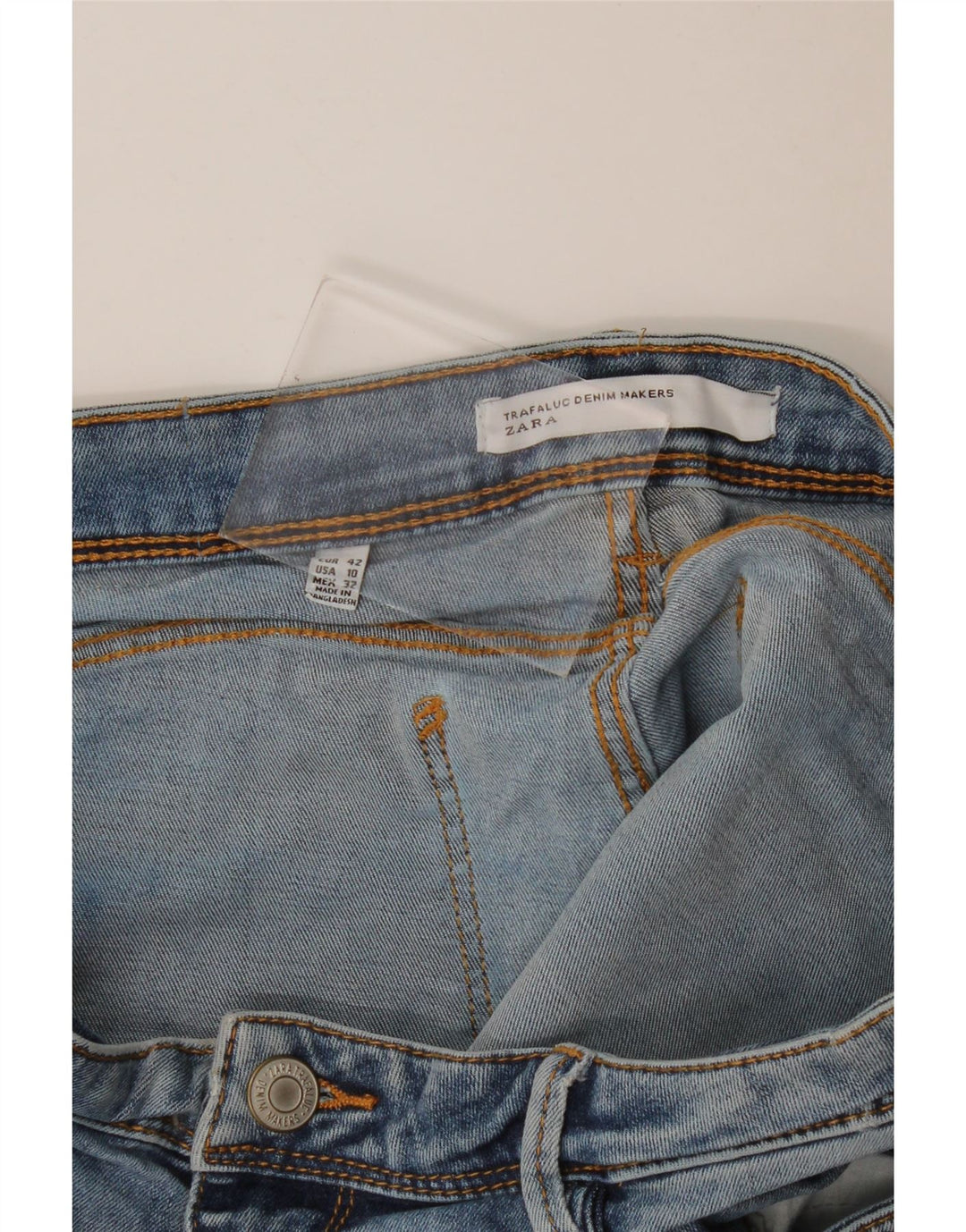 Zara Dame Denim Hot Pants EU 42 Large W32 Blue