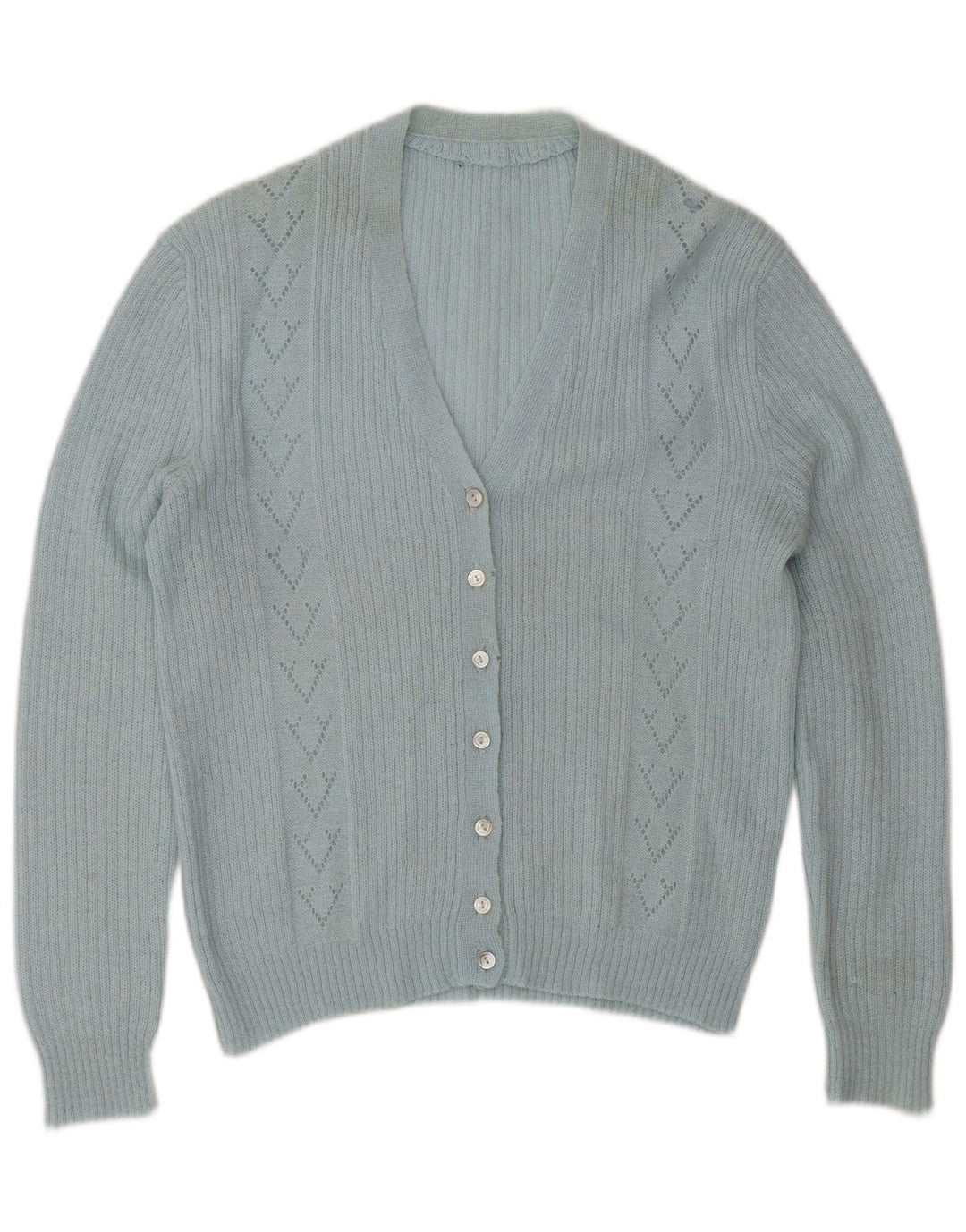Vintage dame cardigan sweater UK 14 Large Blue Classic