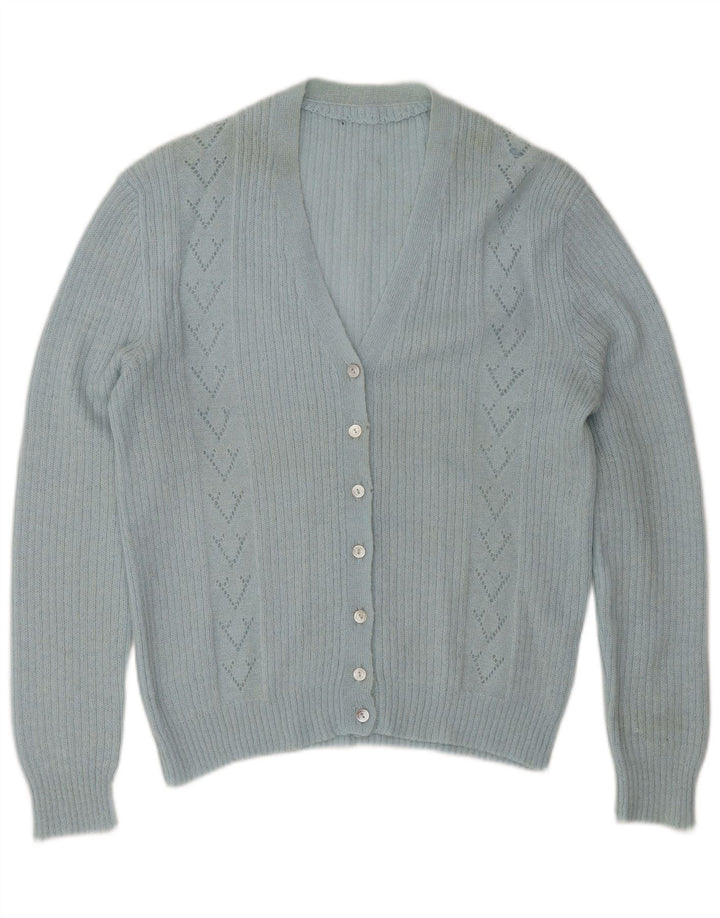 Vintage dame cardigan sweater UK 14 Large Blue Classic