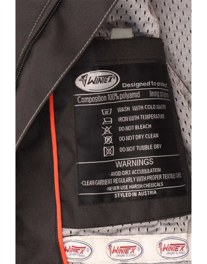 Wintex Herre Motorstyle Graphic Racer Jacket UK 38 Medium Sort Colourblock