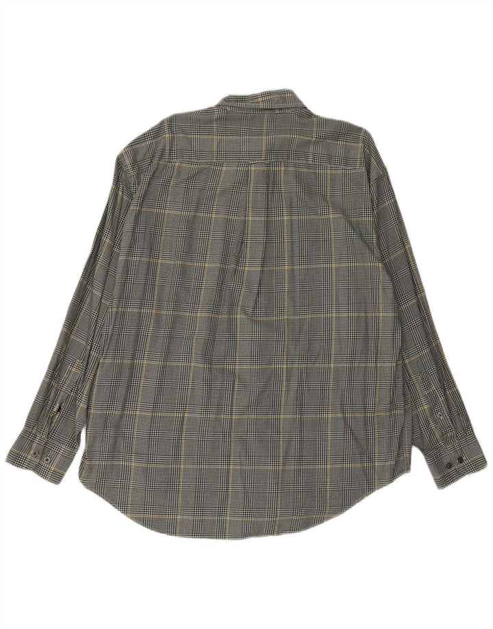 Nautica herre flannelskjorte XL grå ternet bomuld