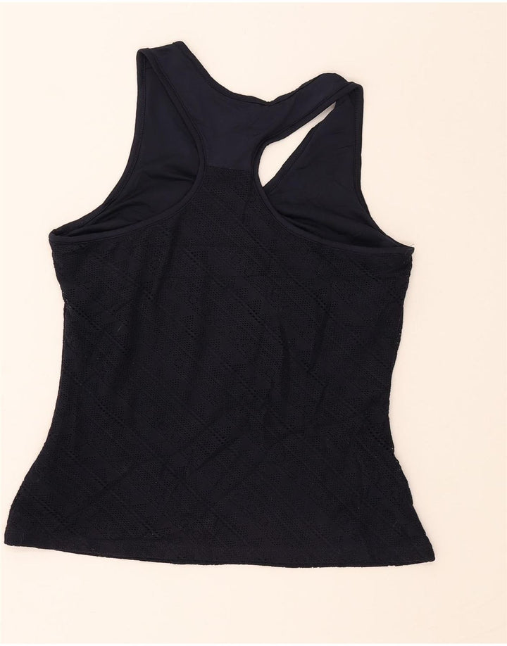 FILA Womens Vest Top UK 14 Medium  Navy Blue Polyester Vintage Fila and Second-Hand Fila from Messina Hembry 