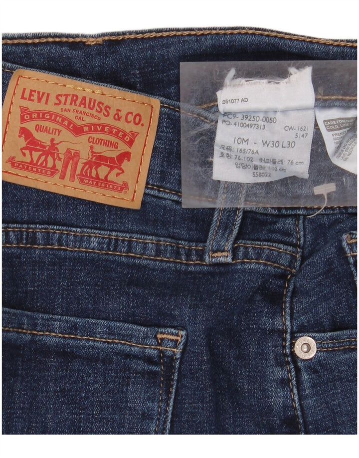 LEVI'S Dame Classic Fit Straight Jeans W30 L27 Marineblå