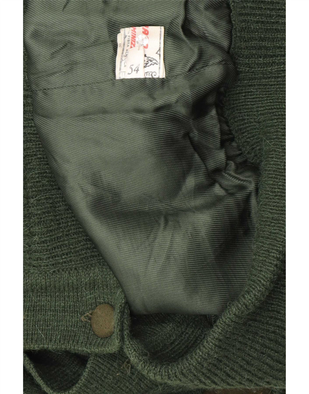 Folk Strik Bomber Jacket IT 54 2XL Grøn Farveblok