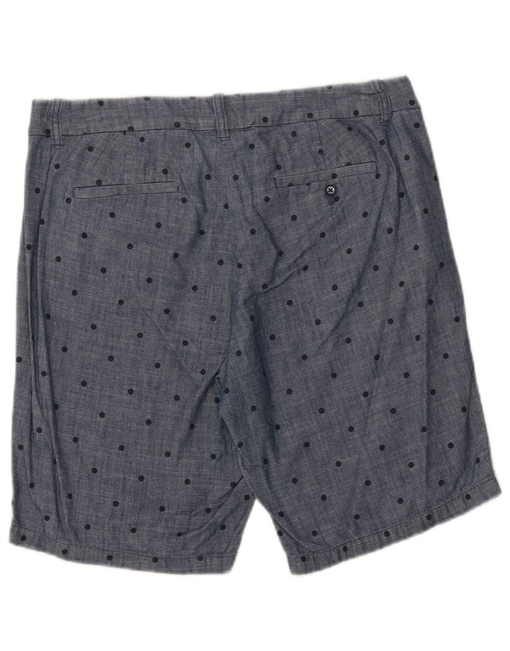 J. CREW Bermuda-shorts til kvinder US 8 Medium W32 Marineblå Plettet