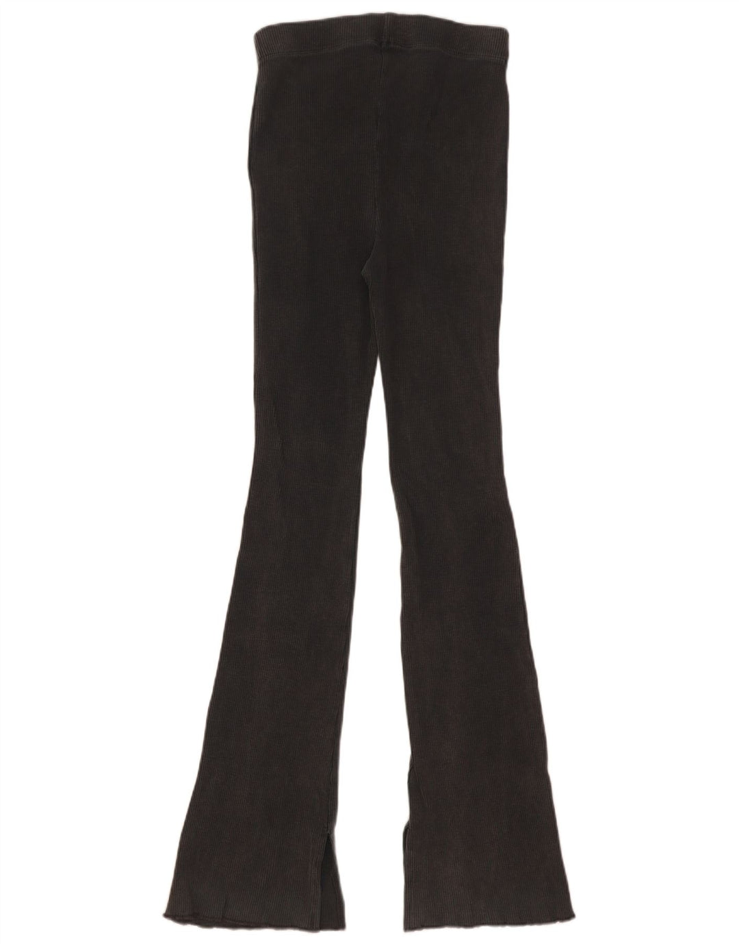 Zara Dame Flare Leggings UK 8 Small Grey Bomuld