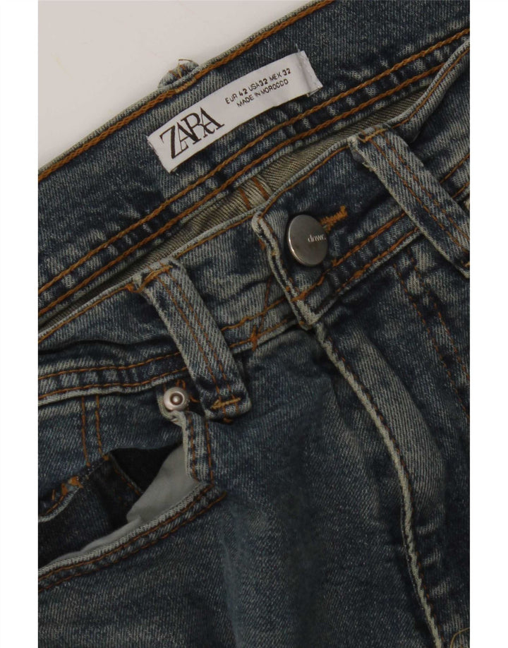 Zara Dame Slim Jeans EU 42 Large W32 L30 Blå