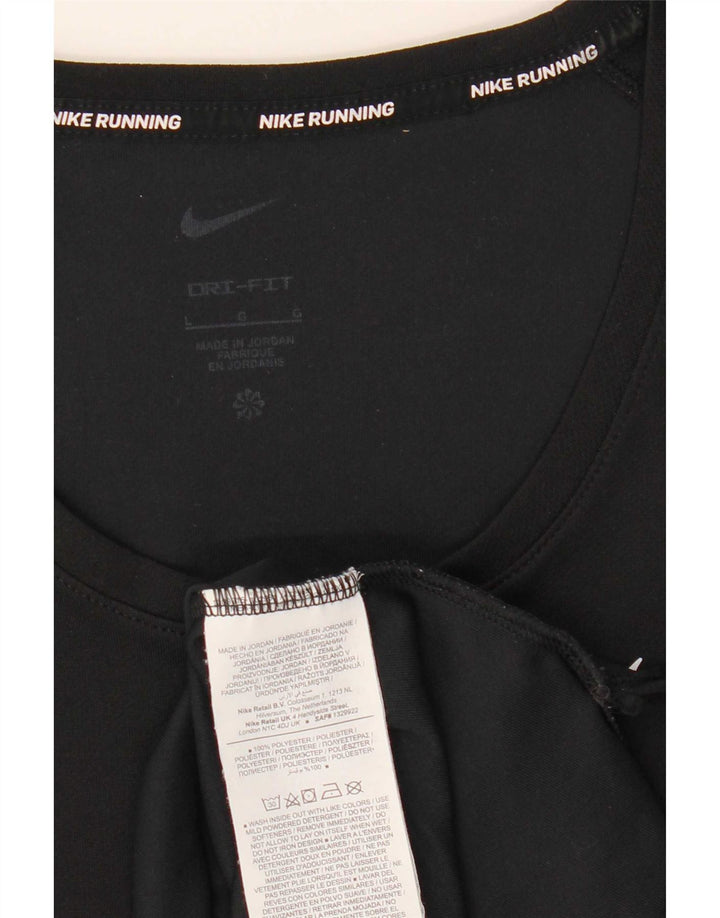 Nike Dame Dri Fit Vest Top UK 16 Large Black Polyester