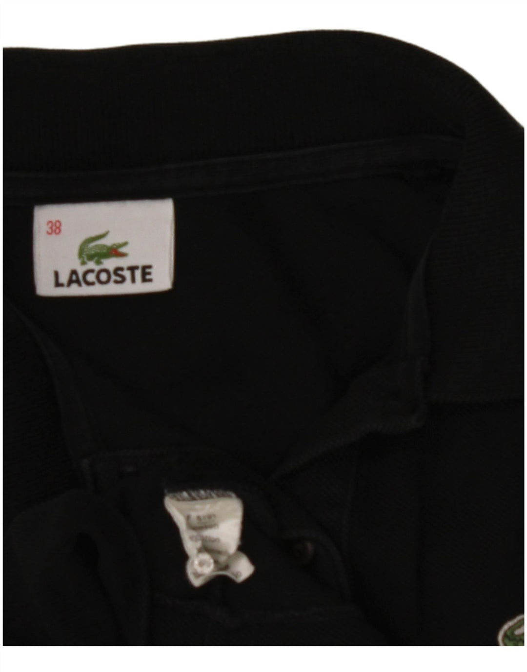 Lacoste ærmeløs poloshirt til kvinder størrelse 38 Medium Sort bomuld