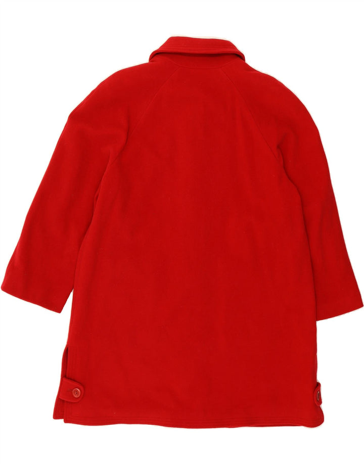 VINTAGE Womens Overcoat EU 42 Large Red Wool Vintage Vintage and Second-Hand Vintage from Messina Hembry 
