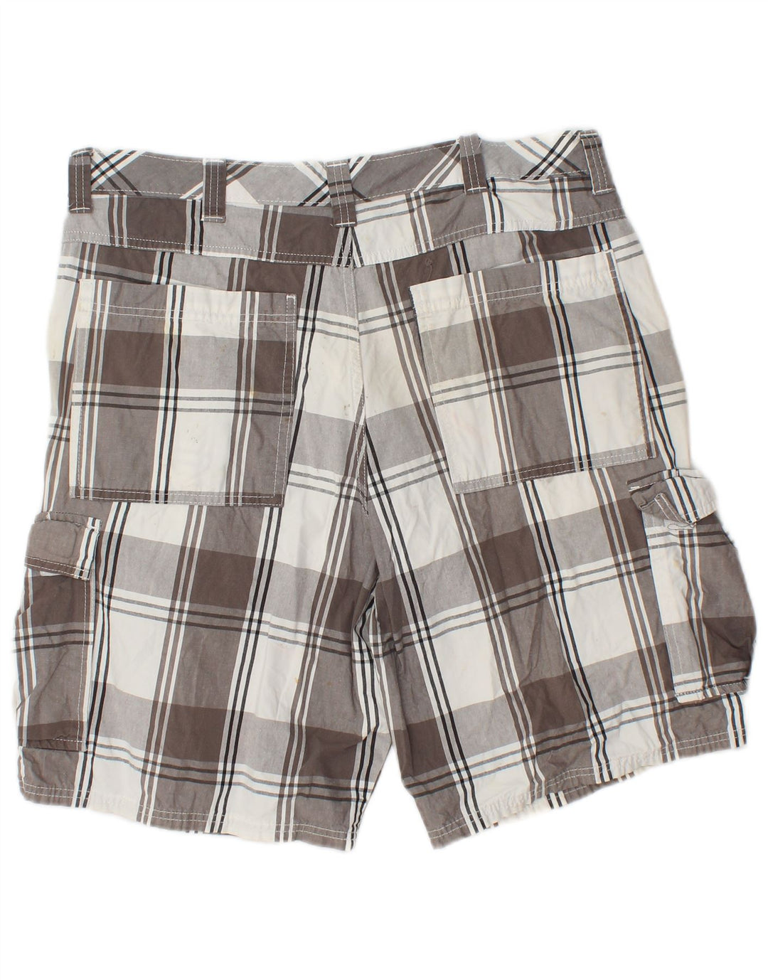 Wrangler Herre Cargo Shorts W34 Stor hvid ternet bomuld