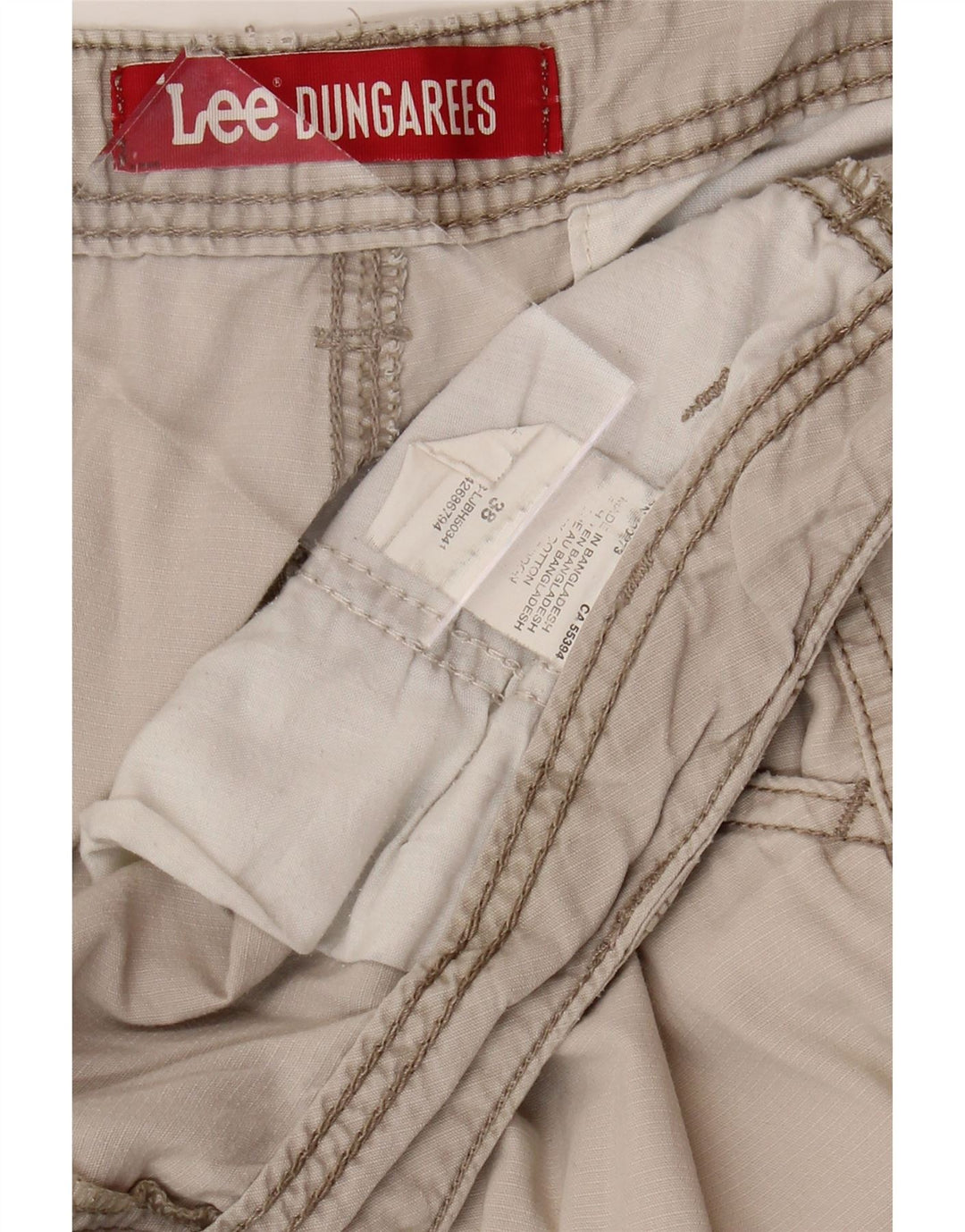LEE Mens Dungarees Cargo Shorts W38 XL Grey Cotton Vintage Lee and Second-Hand Lee from Messina Hembry 