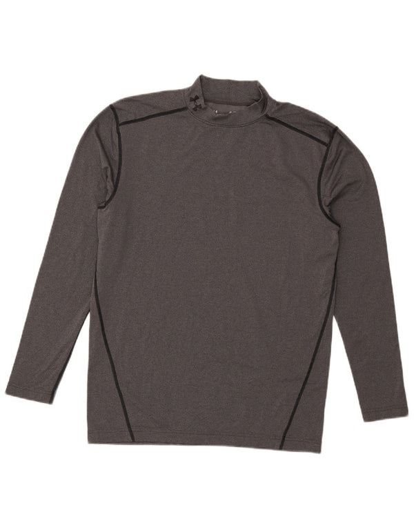 Under Armour Herre Cold Gear Grafisk Top Langærmet XL Grå