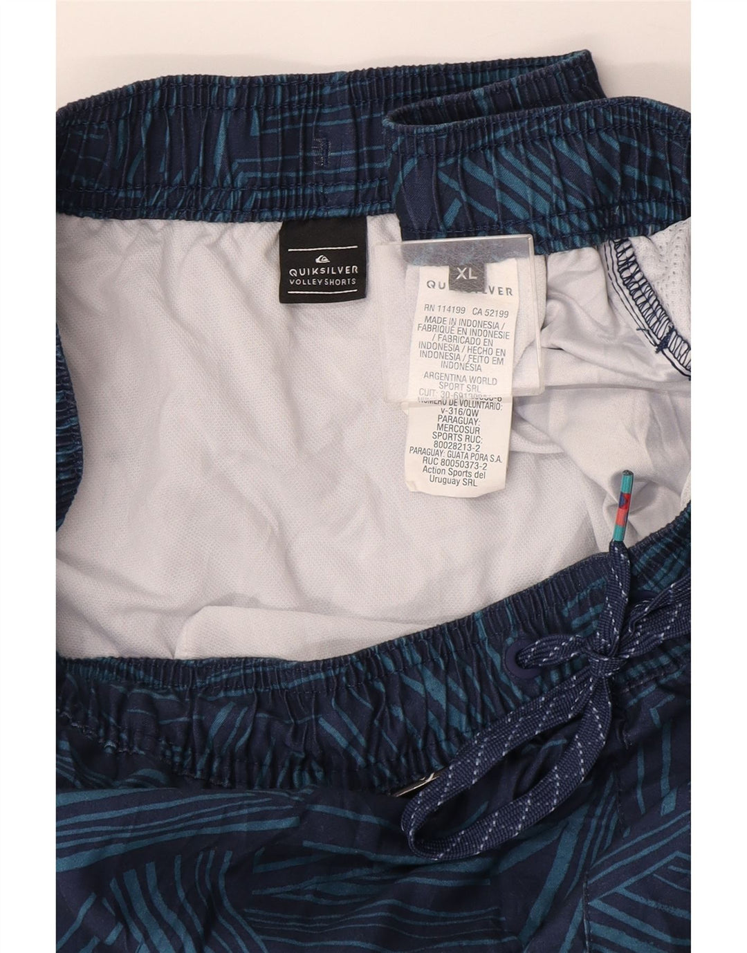 Quiksilver Badeshorts til mænd XL Marineblå Geometrisk Polyester