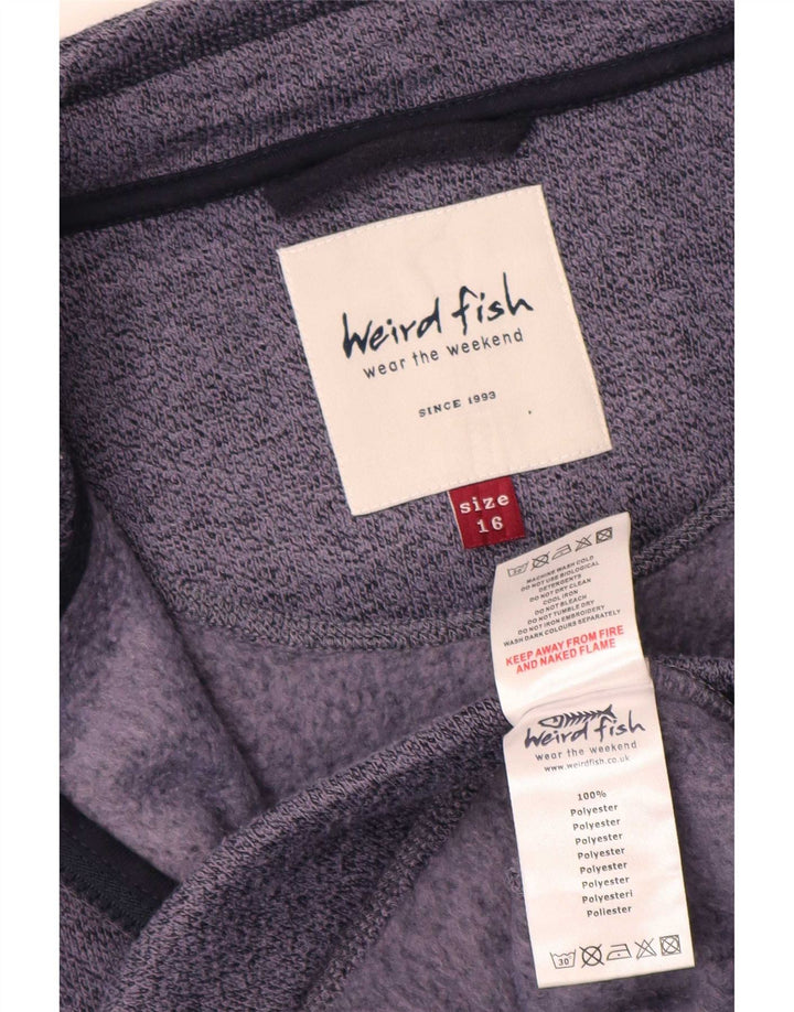 Weird Fish Dame træningsdragt Topjakke UK 16 Large Navy Blue Flecked