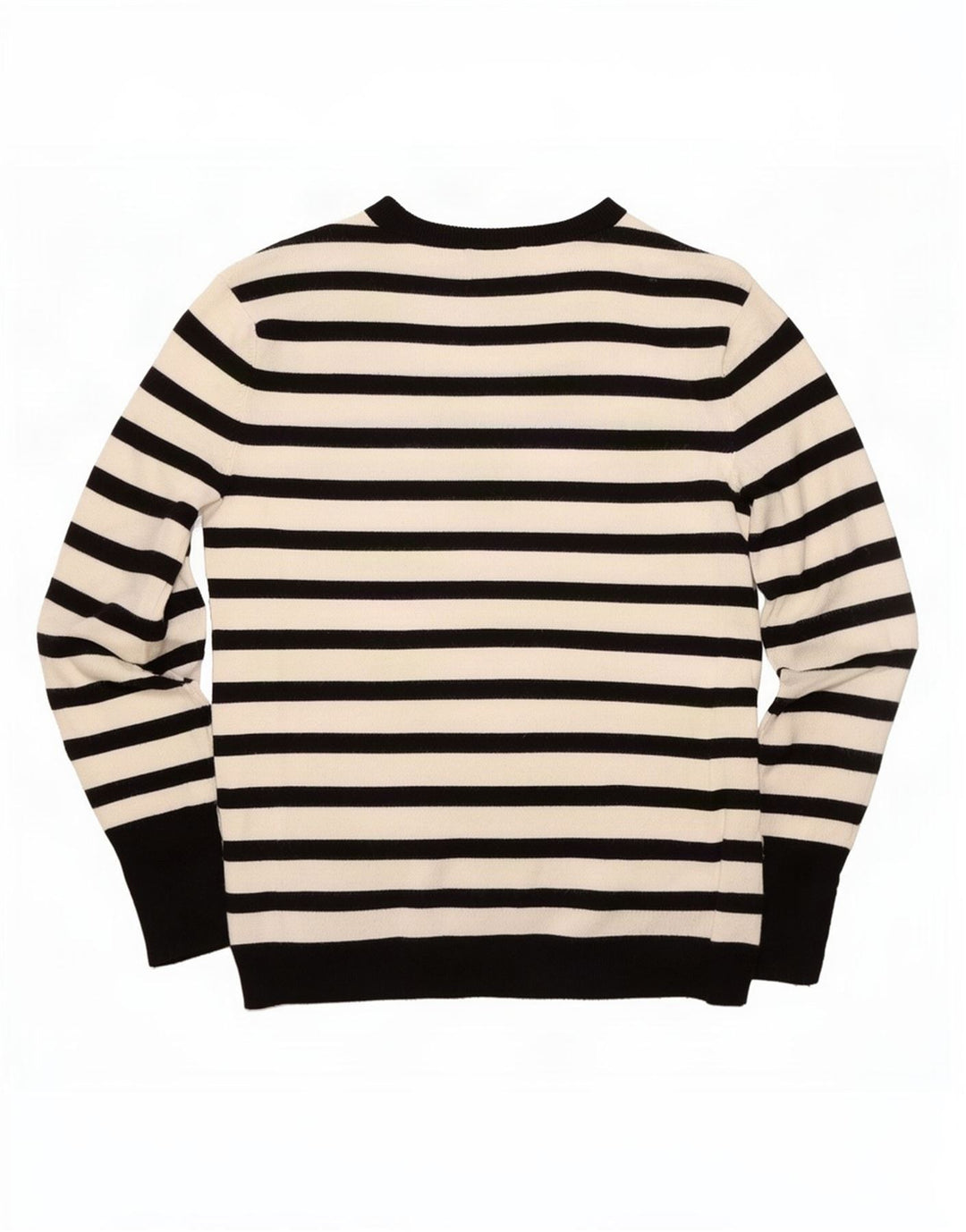 Zara Dame Jumper Sweater UK 14 Stor hvid stribet