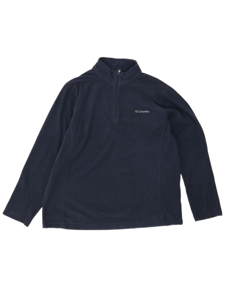 Columbia herre lynlås hals fleece jumper stor marineblå