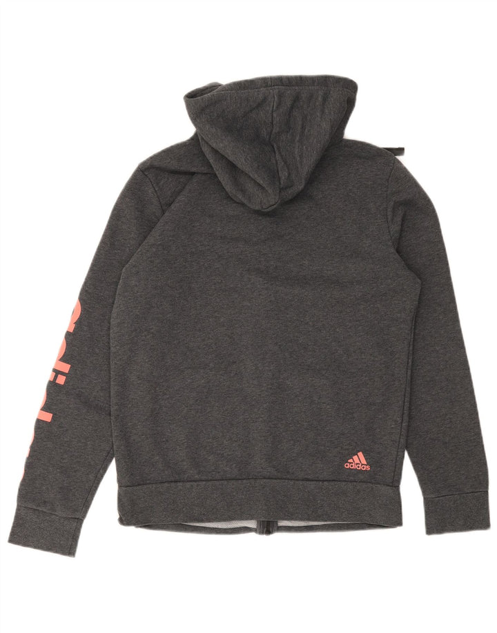 Adidas Herre grafisk hættetrøje med lynlås, lille grå