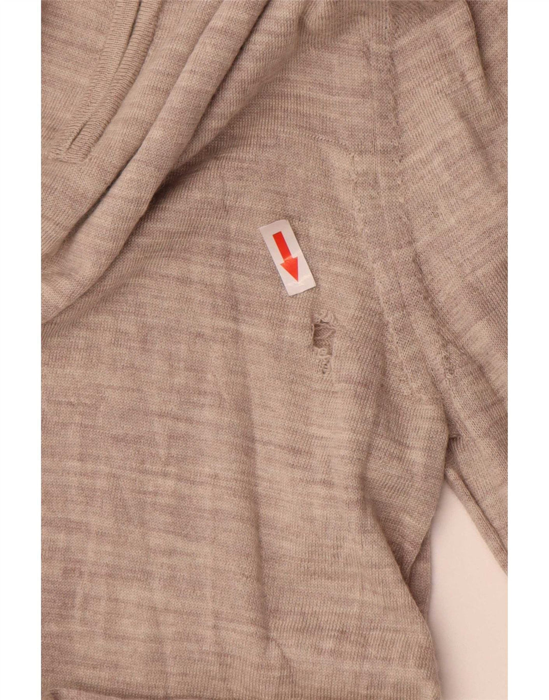Reiss Herre Zip Neck Jumper Sweater Large Grey Flecked Wool