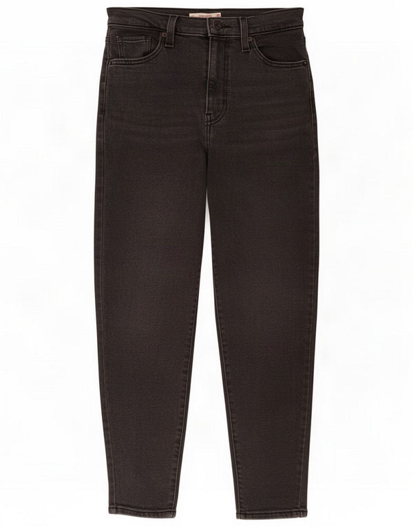 Levi's Womens Mom Jean High Waist Tapered Jeans W26 L27 Grey Cotton