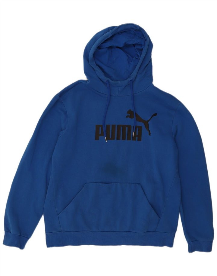PUMA Mens Graphic Hoodie Jumper Medium Blue