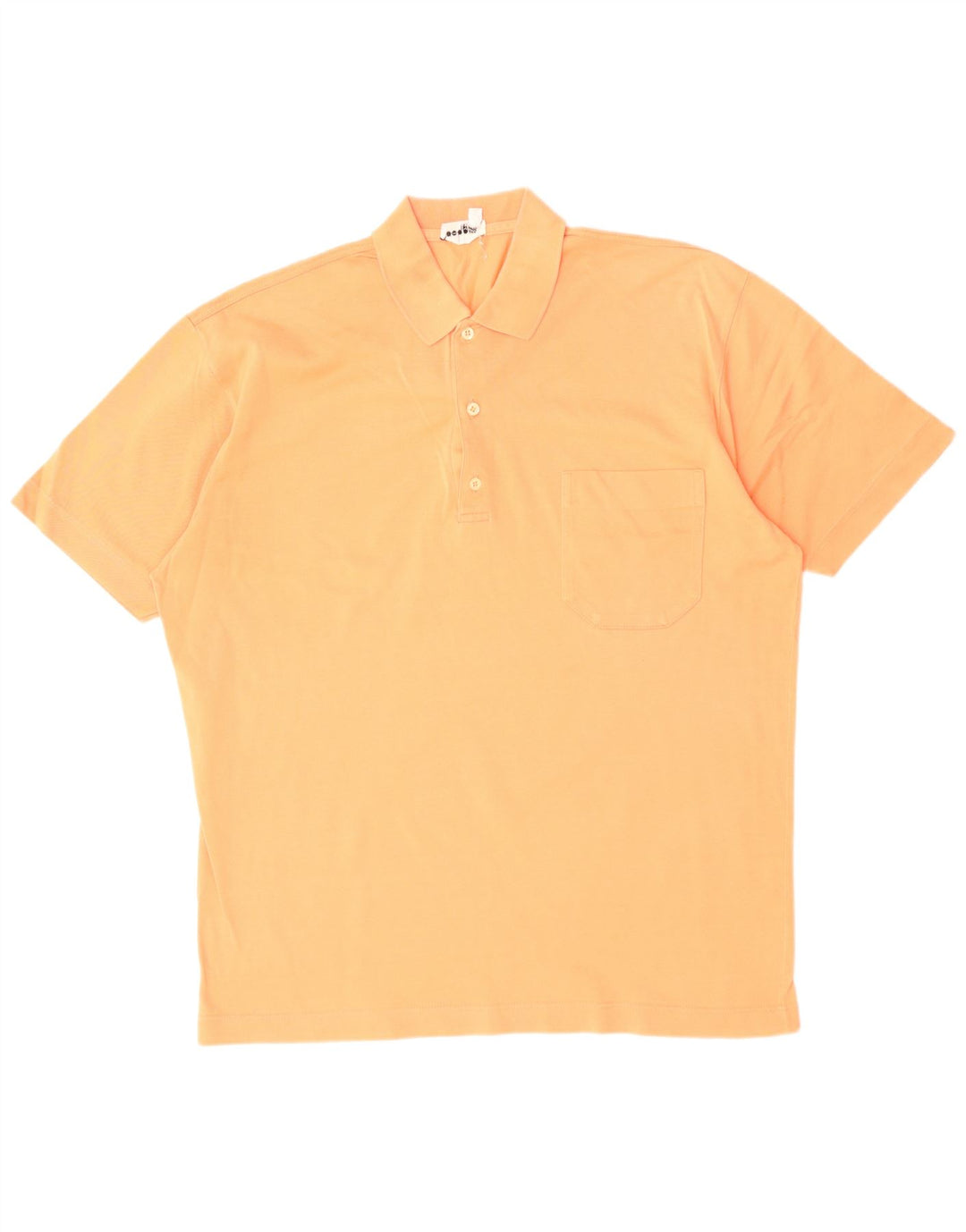VINTAGE Poloshirt til mænd Medium Orange Bomuld