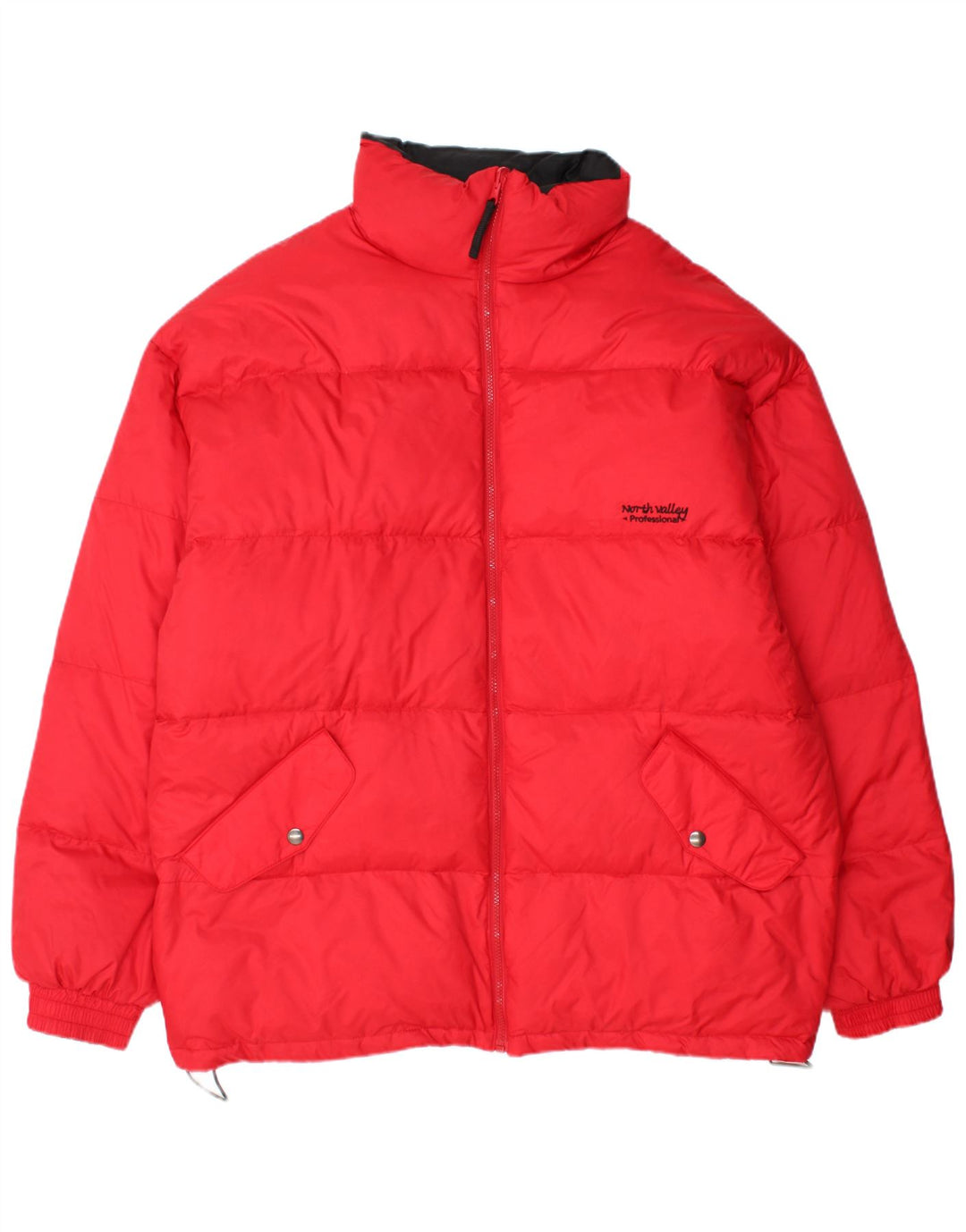 VINTAGE Mens Reversible Loose Fit Padded Jacket UK 42 XL Red Polyamide
