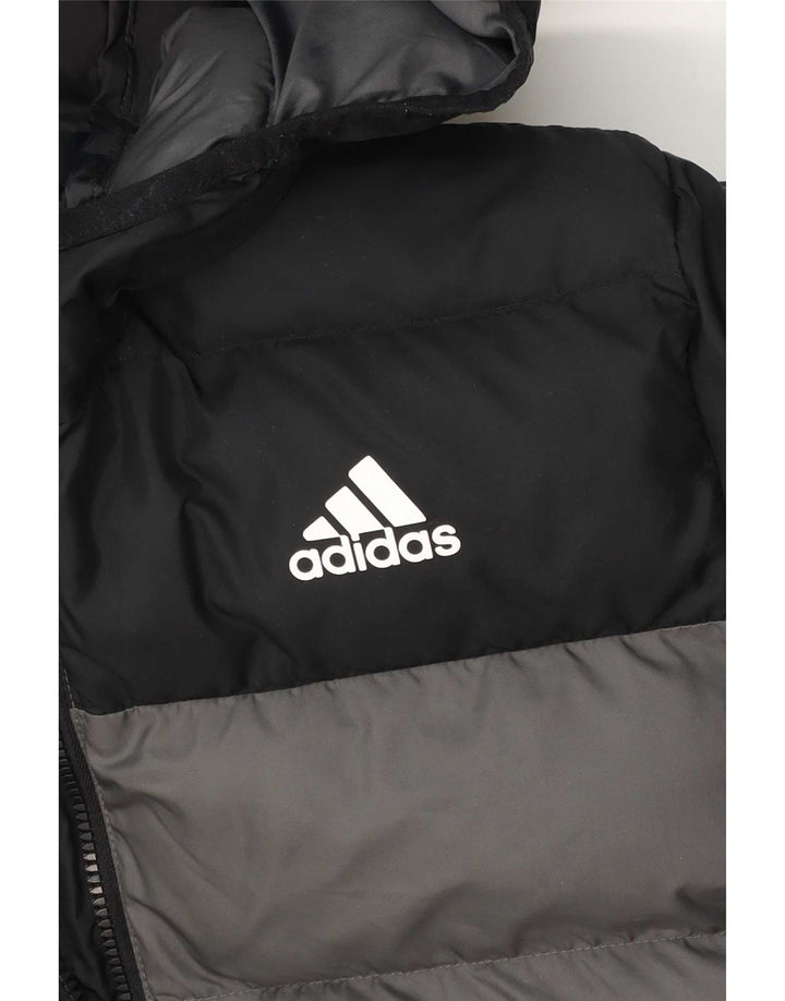 Adidas hættejakke til drenge 13-14 år Grå Colourblock