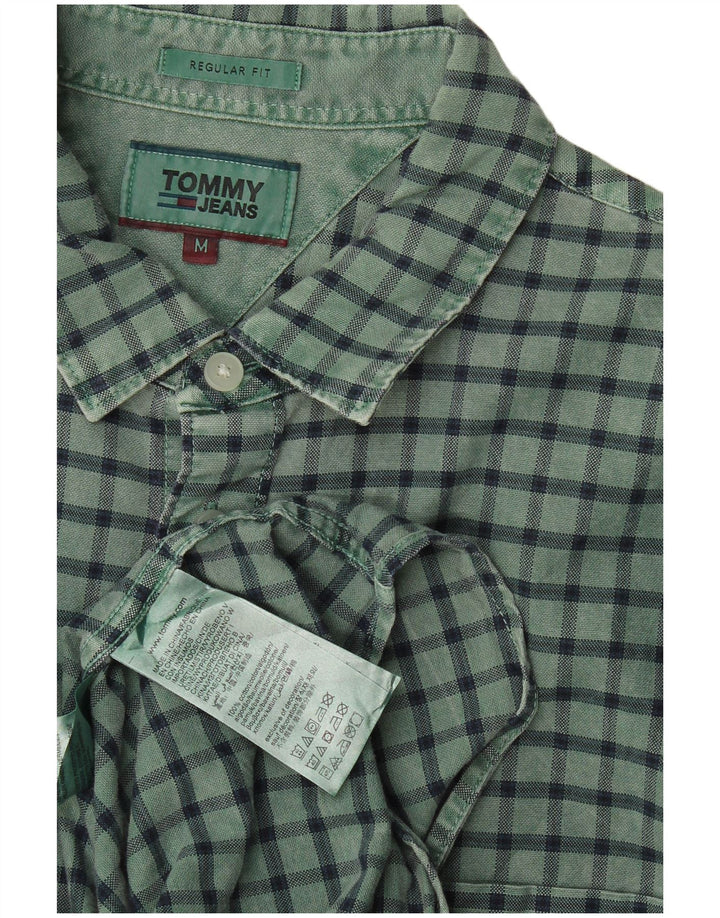 Tommy Hilfiger Herre Regular Fit skjorte Medium Grøn ternet bomuld