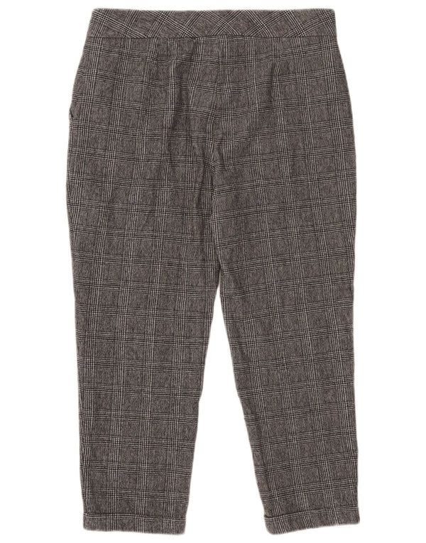 Marks & Spencer Womens Cropped Trousers UK 14 Large W34 L24 Grey