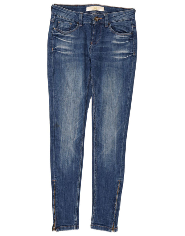 Zara Dame Skinny Jeans EU 34 2XS W24 L27 Blå Bomuld