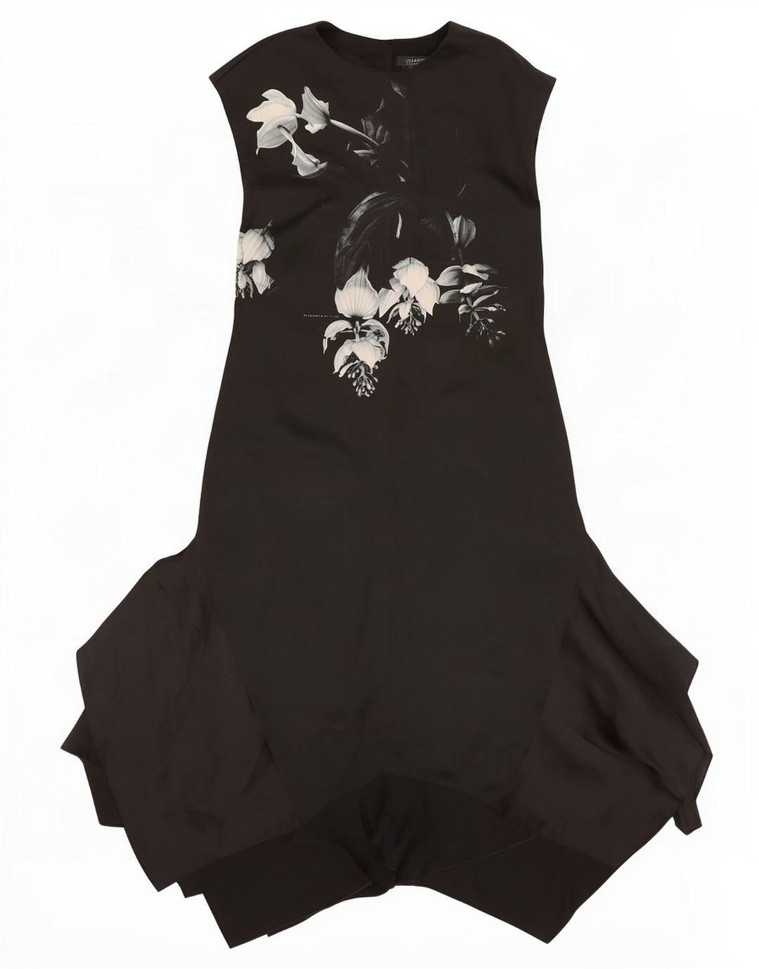 All Saints Dame Maxi Asymmetrisk Kjole UK 12 Medium Black Floral