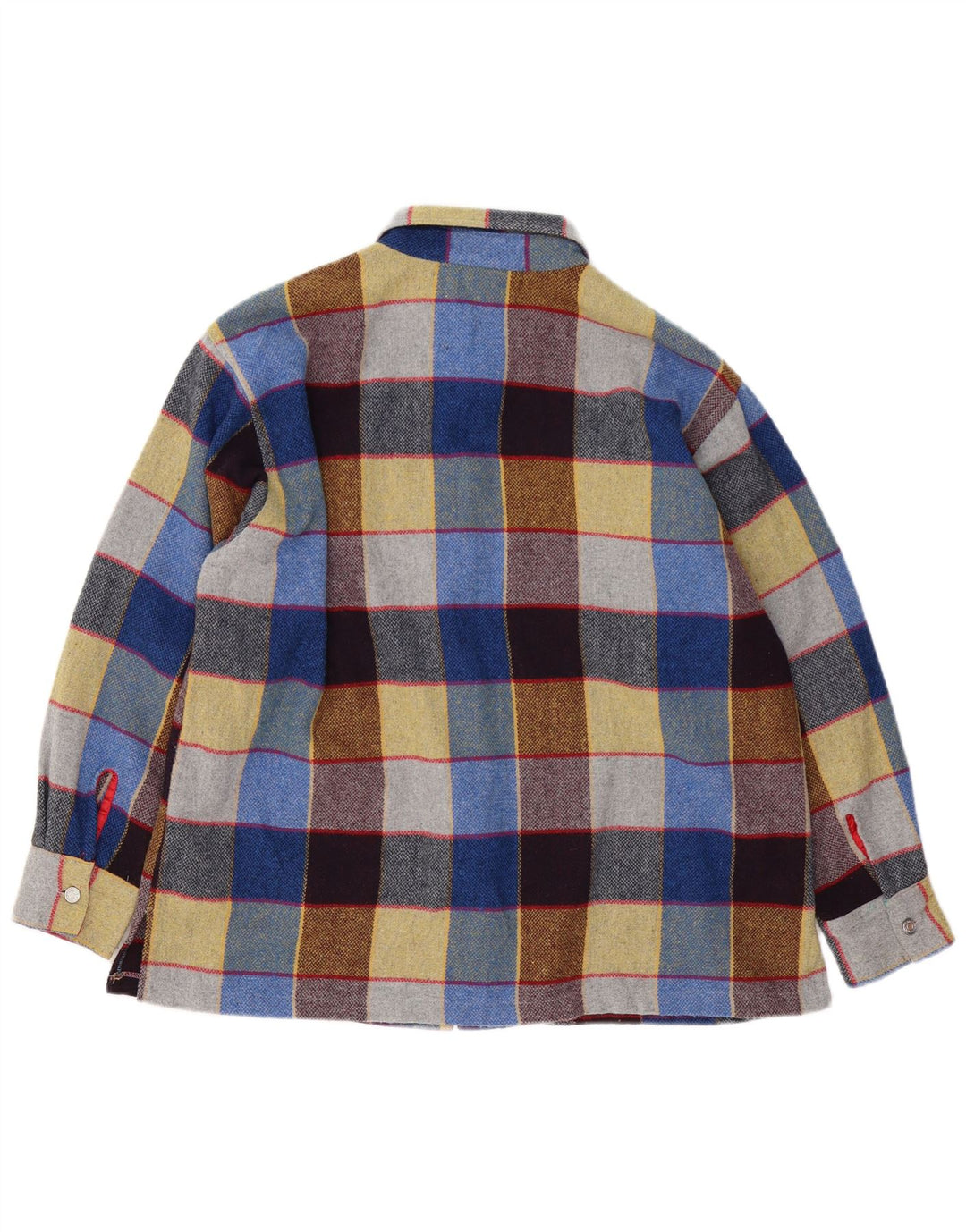 Benetton Dame Overshirt Loose Fit Skjorte IT 46 Stor Flerfarvet Ternet