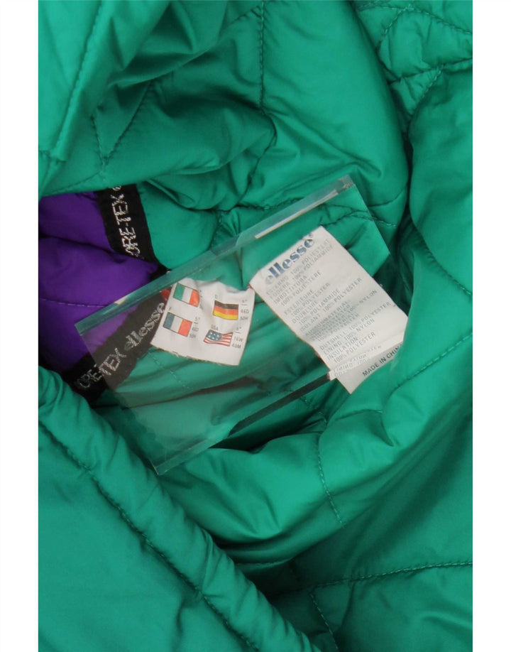 Ellesse Herre Gore-Tex Hætte Skijakke IT 50 Stor Grøn Polyester